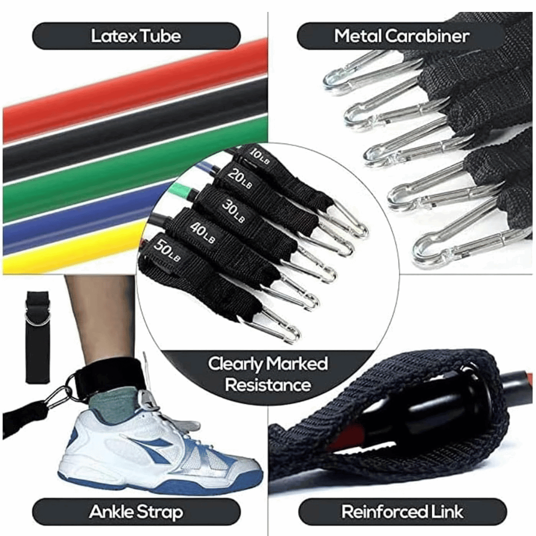 14 Piece Resistance Band Set