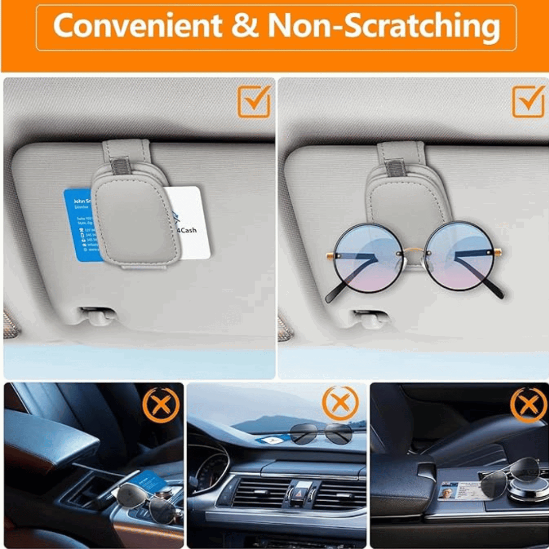 Pack of 2 sunglasses holders for Car Visor