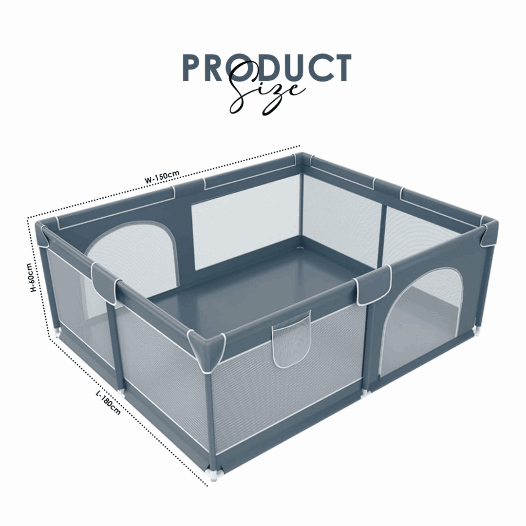 Indoor Outdoor Toddlers Safety Play Yard With Gate 150 * 180 cm