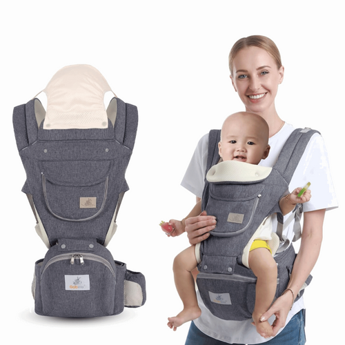 6 in 1 (Grey) Baby Carrier Hip Seat For Newborn Baby