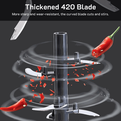 900ml Manual Chopper & Blender with Storage Lid